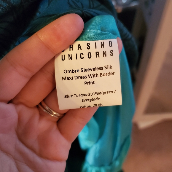 Chasing Unicorns silk Oceania dress, S, NWOT - Picture 6 of 10